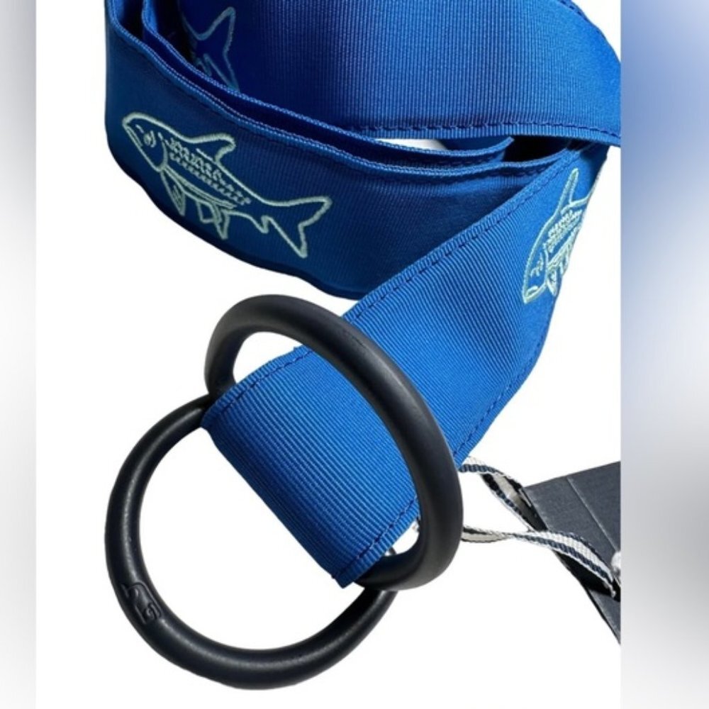 Vineyard Vines Men's Belt Bonefish Icon Performance Belt Bull Blue Size M NWT